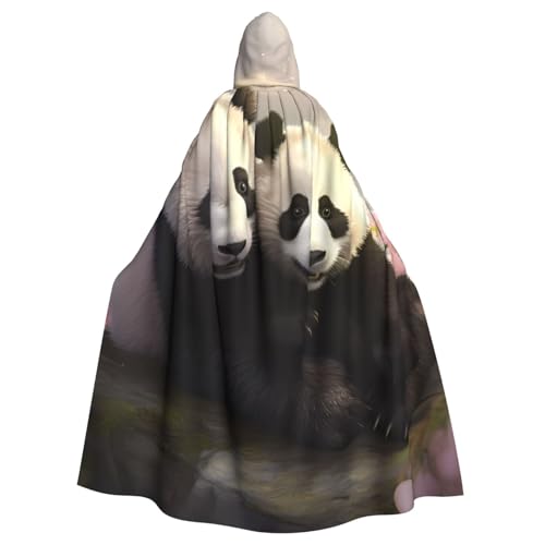 YYHWHJDE Lovely Pandas Picture Adult Hooded Cape Hooded Cloak Suitable for Halloween, cosplay costumes, Christmas parties von YYHWHJDE