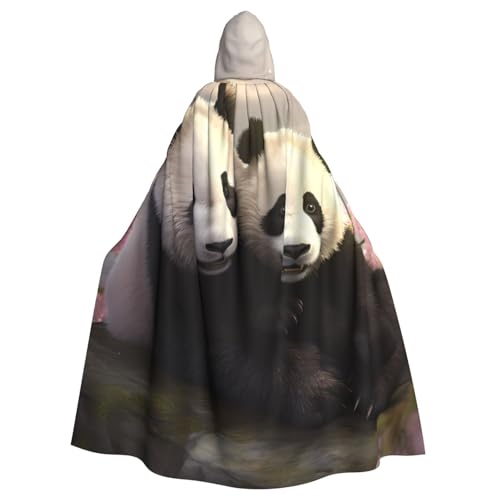 YYHWHJDE Lovely Pandas Printing Halloween Adult Hooded Cloak for Parties and Costume Events von YYHWHJDE