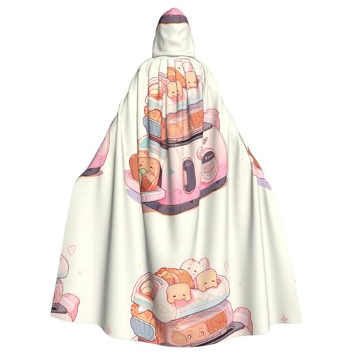 YYHWHJDE Niedlicher Umhang mit Kapuze für Erwachsene, Motiv: Brotmaschine, Halloween, ohne Reißverschluss, bequem für Kostümpartys YYHWHJDE Niedlicher Umhang mit Kapuze für Erwachsene, Motiv: Brotmaschine, Halloween, ohne Reißverschluss, bequem für Kostümpartys von YYHWHJDE