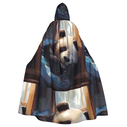 YYHWHJDE Schnarchender Panda-Druck, Halloween-Umhang mit Kapuze für Erwachsene für Partys und Kostüme YYHWHJDE Schnarchender Panda-Druck, Halloween-Umhang mit Kapuze für Erwachsene für Partys und Kostüme von YYHWHJDE