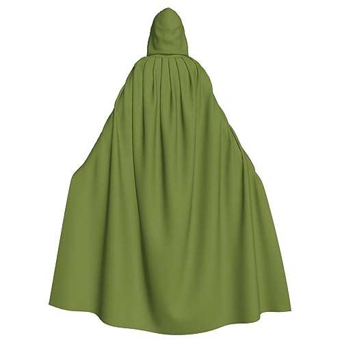 YYHWHJDE Solid Kiwi Green Picture Adult Hooded Cape Hooded Cloak Suitable for Halloween, cosplay costumes, Christmas parties von YYHWHJDE