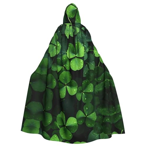 YYHWHJDE St. Patricks Day Leaves Picture Adult Hooded Cape Hooded Cloak Suitable for Halloween, Cosplay Costumes, Christmas parties von YYHWHJDE