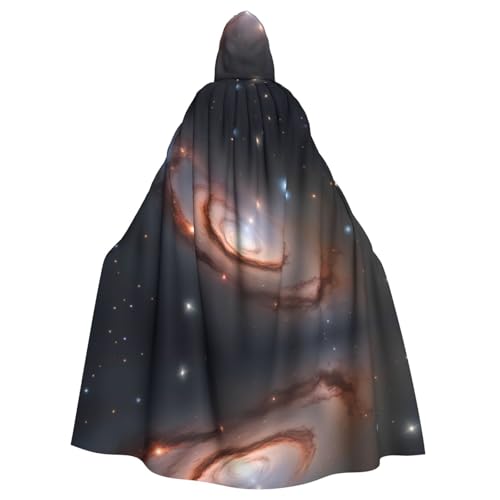 YYHWHJDE Sternbild Sternhaufen Galaxien gedruckt Erwachsene Qualität Kapuzenumhang Kapuzenumhang geeignet für Halloween, Cosplay Kostüme, Weihnachten von YYHWHJDE