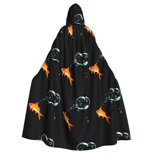 YYHWHJDE The Goldfish That Spits Bubbles Pattern Halloween Erwachsene Kapuzenumhang Umhang für Rollenspiele, Bühnenkostüme, Partys, pflegeleicht YYHWHJDE The Goldfish That Spits Bubbles Pattern Halloween Erwachsene Kapuzenumhang Umhang für Rollenspiele, Bühnenkostüme, Partys, pflegeleicht von YYHWHJDE