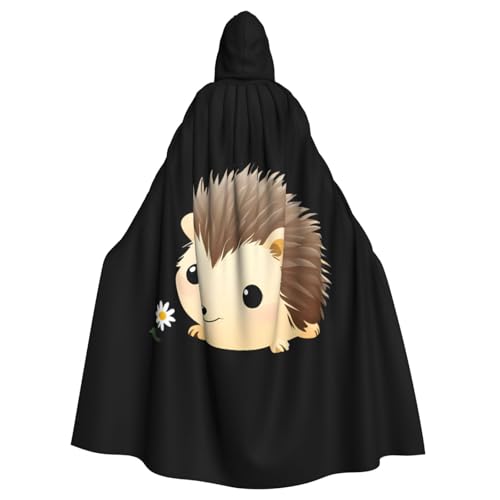 YYHWHJDE Umhang mit Kapuze, Motiv: kleine Gänseblümchen, kleiner Igel, Halloween, Erwachsene, ohne Reißverschluss, bequem für Kostümpartys YYHWHJDE Umhang mit Kapuze, Motiv: kleine Gänseblümchen, kleiner Igel, Halloween, Erwachsene, ohne Reißverschluss, bequem für Kostümpartys von YYHWHJDE