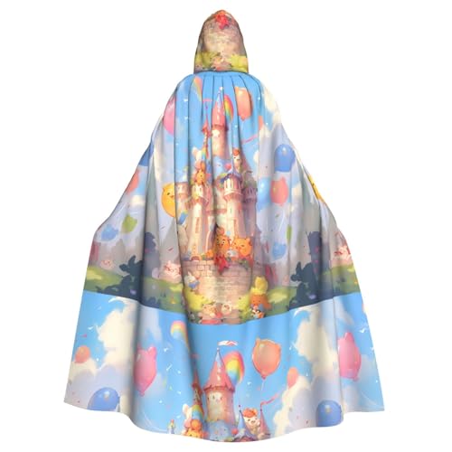 YYHWHJDE Umhang mit Kapuze für Erwachsene, Motiv: kleine Tiere im Schloss, kein Reißverschluss, bequem für Kostümpartys YYHWHJDE Umhang mit Kapuze für Erwachsene, Motiv: kleine Tiere im Schloss, kein Reißverschluss, bequem für Kostümpartys von YYHWHJDE