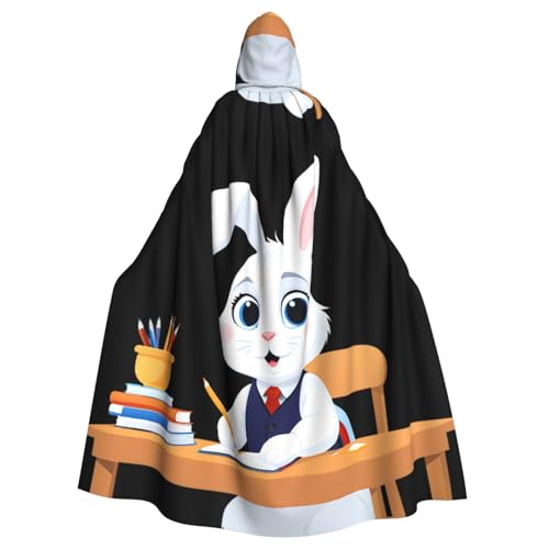 YYHWHJDE Umhang mit Kapuze für Erwachsene, Motiv: kleines weißes Kaninchen, Hausaufgabenmuster, Halloween, Erwachsene, für Rollenspiele, Bühnenkostüme, Partys, pflegeleicht YYHWHJDE Umhang mit Kapuze für Erwachsene, Motiv: kleines weißes Kaninchen, Hausaufgabenmuster, Halloween, Erwachsene, für Rollenspiele, Bühnenkostüme, Partys, pflegeleicht von YYHWHJDE