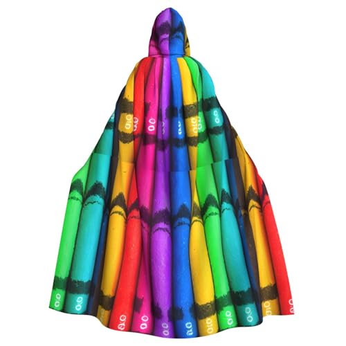 YYHWHJDE Umhang mit Kapuze für Erwachsene, mit Buntstift-Muster, super groß, ohne Reißverschluss YYHWHJDE Umhang mit Kapuze für Erwachsene, mit Buntstift-Muster, super groß, ohne Reißverschluss von YYHWHJDE