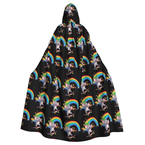 YYHWHJDE Umhang mit Kapuze und Elefantenmuster für Erwachsene, mit Schmetterlings- und Skateboard-Motiv, super groß, ohne Reißverschluss YYHWHJDE Umhang mit Kapuze und Elefantenmuster für Erwachsene, mit Schmetterlings- und Skateboard-Motiv, super groß, ohne Reißverschluss von YYHWHJDE