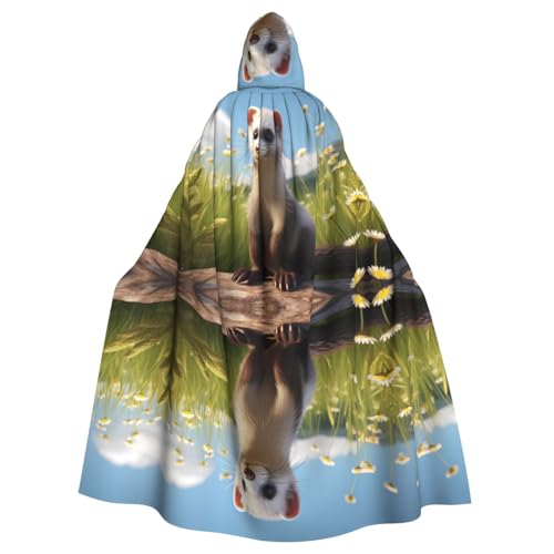YYHWHJDE Wildlife Frettchen Prints Halloween Erwachsene Kapuzenumhang für Partys und Kostüme YYHWHJDE Wildlife Frettchen Prints Halloween Erwachsene Kapuzenumhang für Partys und Kostüme von YYHWHJDE