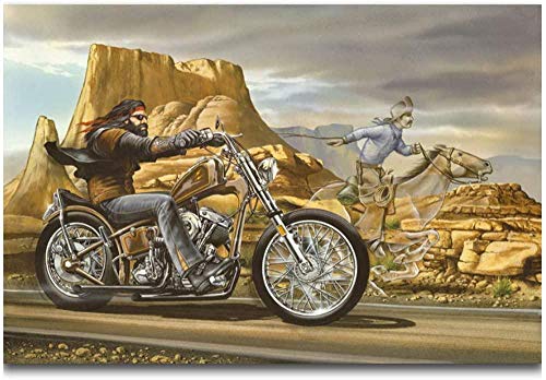 YYLPLLE Holzpuzzle 1000 Stück Ghost Rider David Mann Kultfahrrad Hot Classic Intellektuelles Holzspielzeug 50X75Cm von YYLPLLE