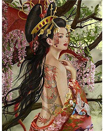 YYLPLLE Japanische Geisha Holzpuzzle Puzzle 1000 Stück, Iq Challenge Memory Fun Spiel Bild 50X75Cm 50X75Cm von YYLPLLE