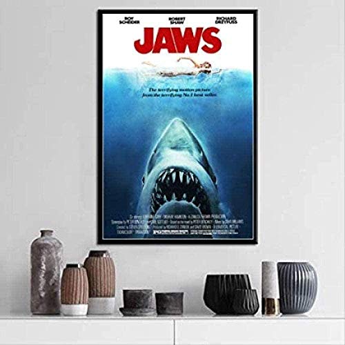 YYLPLLE Puzzle Jigsaw Puzzles 1000 Stück Jaws Classic Movie Series Horrorfilmkunst Für Erwachsene Kinder Spiele 50X75Cm von YYLPLLE