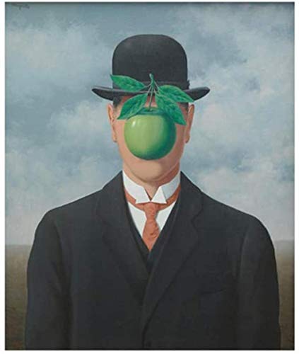 YYLPLLE Toy Puzzles Magritte Der Menschensohn Malerei Surrealismus Puzzle Holzspielzeug 1000 Stück, Erwachsene Puzzle Puzzle Spielzeug, Intellektuelles Spielzeug Spiel 50X75Cm von YYLPLLE