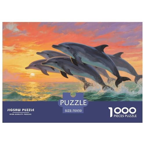 Puzzle Delfine Mit 1000 Teilen Für Erwachsene,Sonnenuntergang am Meer EIN Unmögliches Geschicklichkeitsspiel Familien-Puzzlespiel Home-Dekoration 70x50cm/1000pcs Puzzle Delfine Mit 1000 Teilen Für Erwachsene,Sonnenuntergang am Meer EIN Unmögliches Geschicklichkeitsspiel Familien-Puzzlespiel Home-Dekoration 70x50cm/1000pcs von YYVKPMLXC