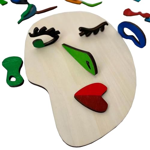 Holz DIY Gesicht Puzzle Hand Augen Koordination und emotionale Kognition interaktives handgefertigtes Spielzeug von YYZGGLING