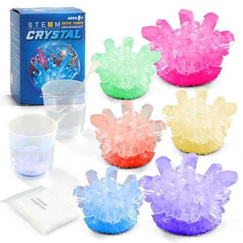 YZZT 2Pcs Kristallpflanz-Sets, Crystal Grow Kit, Wachstums-Kits, Experimentmodelle, STEM-Spielzeug, Lernspielzeug für Kinder, Wissenschaftsgeschenke von YZZT