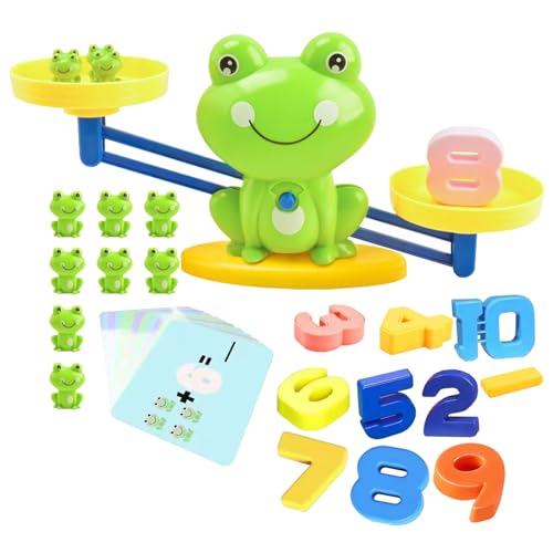 YZZT Frosch-Themenwagespielset für frühe Mathemusbildung, einpassend für Kinder, der die Erkennung von Zahlen und Mengen mittels interaktiven Spiels erleichtert von YZZT