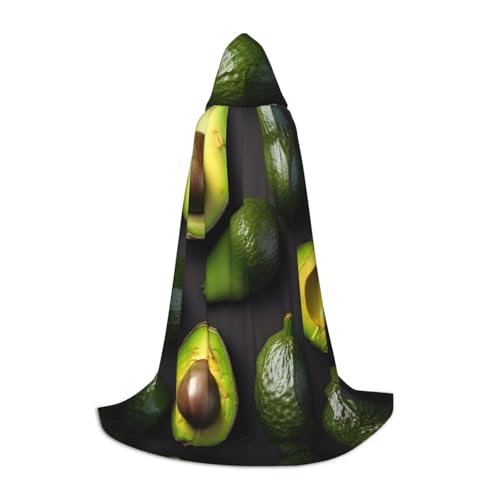 YaWea Renaissance-Umhang mit Avocado-Obstmuster-Druck, für Damen und Herren, Erwachsenen-Umhang, mittelalterlicher Umhang, Wikingerumhang, Zauberer-Umhang mit Kapuze YaWea Renaissance-Umhang mit Avocado-Obstmuster-Druck, für Damen und Herren, Erwachsenen-Umhang, mittelalterlicher Umhang, Wikingerumhang, Zauberer-Umhang mit Kapuze von YaWea
