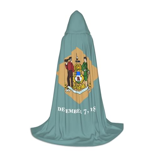 YaWea Renaissance-Umhang mit Flagge von Delaware, für Damen und Herren, Erwachsene, mittelalterlicher Umhang, Wikingerumhang, Zauberer-Umhang mit Kapuze YaWea Renaissance-Umhang mit Flagge von Delaware, für Damen und Herren, Erwachsene, mittelalterlicher Umhang, Wikingerumhang, Zauberer-Umhang mit Kapuze von YaWea