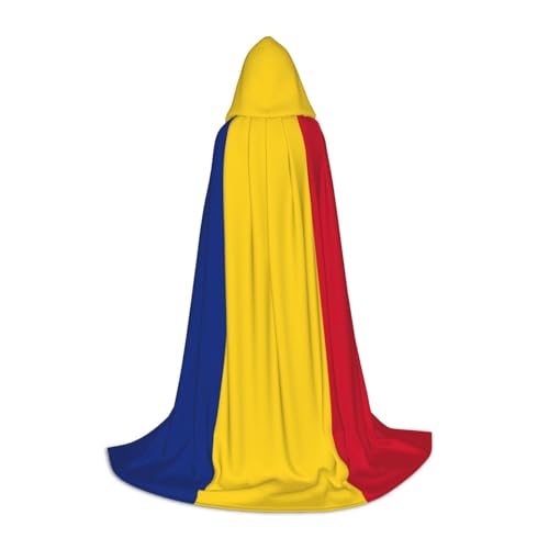 YaWea Renaissance-Umhang mit Flagge von Rumänien, für Damen und Herren, Erwachsene, mittelalterlicher Umhang, Wikingerumhang, Zauberer-Umhang mit Kapuze YaWea Renaissance-Umhang mit Flagge von Rumänien, für Damen und Herren, Erwachsene, mittelalterlicher Umhang, Wikingerumhang, Zauberer-Umhang mit Kapuze von YaWea
