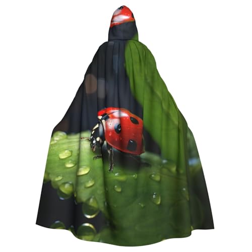 YaWea Schöner Ladybug1-Aufdruck, Unisex-Kapuzenumhang, leichter Zauberer-Umhang, für Halloween, Cosplay-Kostüme von YaWea