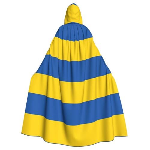 YaWea Unisex Kapuzenumhang mit Ukraine-Flagge, leichter Zauberer-Umhang, für Halloween, Cosplay-Kostüme von YaWea