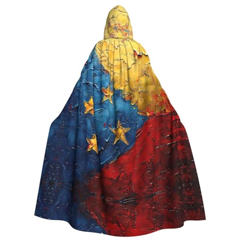 YaWea Unisex Kapuzenumhang mit Venezuela-Flagge, leichter Zauberer-Umhang, für Halloween, Cosplay-Kostüme von YaWea