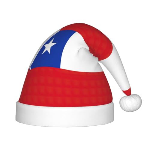 YaWea Weihnachtsmütze mit Flagge von Chile, Weihnachtsmannmütze, Weihnachtsmannmütze, Weihnachtsdekoration von YaWea