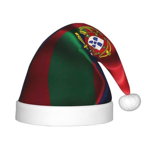 YaWea Weihnachtsmütze mit portugiesischer Flagge, Weihnachtsmannmütze, Weihnachtsmannmütze, Weihnachtsdekoration von YaWea