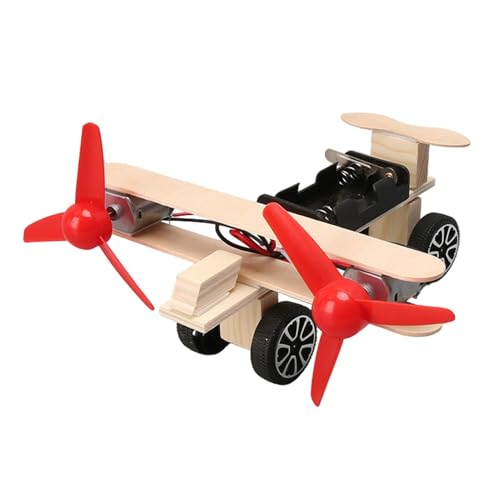 Yabauuop Flugzeugspielzeug für Kinder,Flugzeuge für Kinder,Flugzeugspielzeug Fliegendes Wissenschaftsspielzeug - Bausatz, Holzflugzeug-Modell-Wissenschaftsbausätze, Spielzeugflugzeug mit Doppelmotoren von Yabauuop