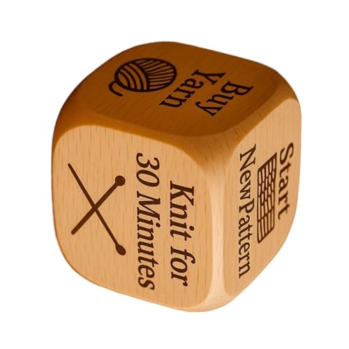 Yabauuop Quilter's Dice - 6-seitiger Handgemachter Quilting-Entscheidungswürfel, Holzstrickwürfel, Würfel Für Kreative Häkelaufgaben, Gravierte Nähentscheidungswürfel Für Quilting-Projekte Yabauuop Quilter's Dice - 6-seitiger Handgemachter Quilting-Entscheidungswürfel, Holzstrickwürfel, Würfel Für Kreative Häkelaufgaben, Gravierte Nähentscheidungswürfel Für Quilting-Projekte von Yabauuop