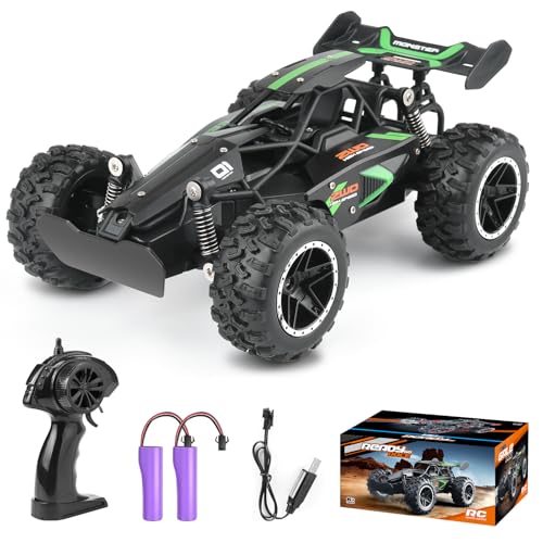 Yabtf Ferngesteuertes Auto, 2.4Ghz RC Auto, 1:18 20km/h RC Buggy, 40m Fernbedienung Offroad Spielzeugauto, Wiederaufladbares 2WD RC Car für Kinder ab 6 Jahre, G03063R von Yabtf