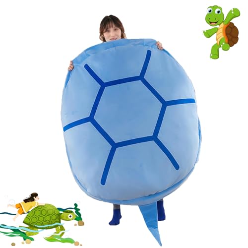 Yagerod Aqua Cuddles Turtle Pillow,Turtle Body Pillow Suit,Aquacuddles - Wearable Turtle Plush,Turtle Blanket Pillow,Turtle Pillow Wearable, Wearable Turtle Shell,Aqua Cuddles (Blue, 120CM) von Yagerod