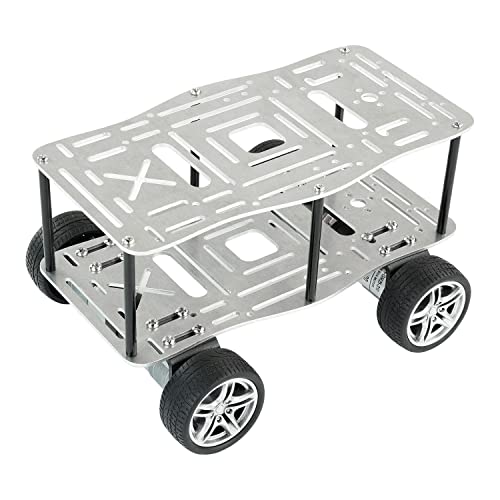 Yahboom 4WD Robot Kit Four Wheels 310 Motor Robot Car Chassis Smart DIY Science for Raspberry Pi 4B/UNO R3/Jetson/STM32 Multi Hole for Expansion Mounting Accessories von Yahboom