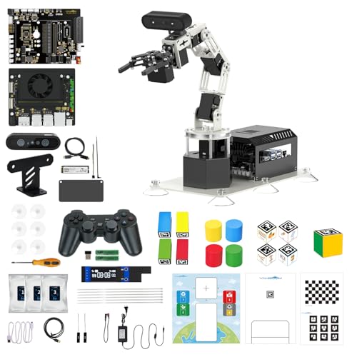 Yahboom DOFBOT PRO Robotic Arm AI Visual Recognition 3D Depth Point Cloud Recognition 3D Free Grasping with Jetson Nano 4GB/Orin Nano 4GB/Orin NX 8GB (Standard-Orin NX-8GB) von Yahboom