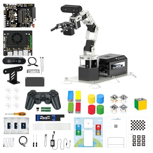 Yahboom DOFBOT PRO Robotic Arm AI Visual Recognition 3D Depth Point Cloud Recognition 3D Free Grasping with Jetson Nano 4GB/Orin Nano 4GB/Orin NX 8GB (Standard-Orin Nano-4GB) von Yahboom