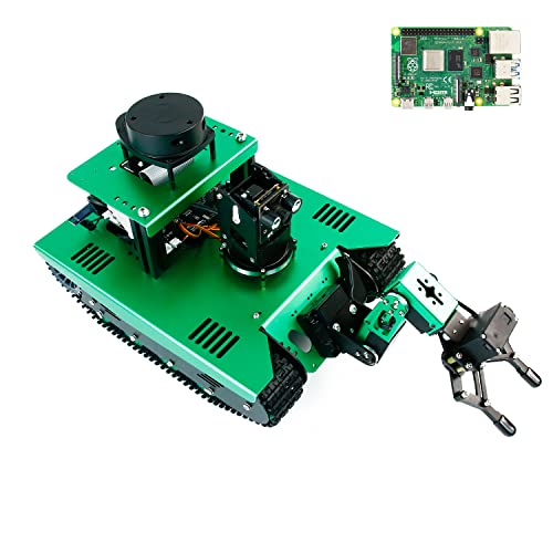 Yahboom Raspberry Pi 4B AI Robot ROS Tank Kit Transbot mit somatosensorischer Tiefenkamera 3D Scanner ROS Robotik Codierung 2D 3D Mapping Navigation Elektronik Baukasten für Erwachsene von Yahboom