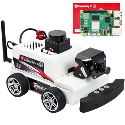 Yahboom Raspberry Pi 5 STEM Education Robotics AI Vision ROS2 2DOF Camera Autopilot Educational Project Engineering Electronics 18+ WiFi/APP Control Provide Data Ubuntu20.04 (with Pi 5-2GB) von Yahboom