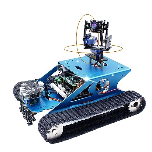 Yahboom Raspberry Pi Roboter mit Kamera, programmierbare KI-Elektronik, DIY-Panzerroboter-Kit für Teenager und Erwachsene, Python-Programmierkit von Yahboom