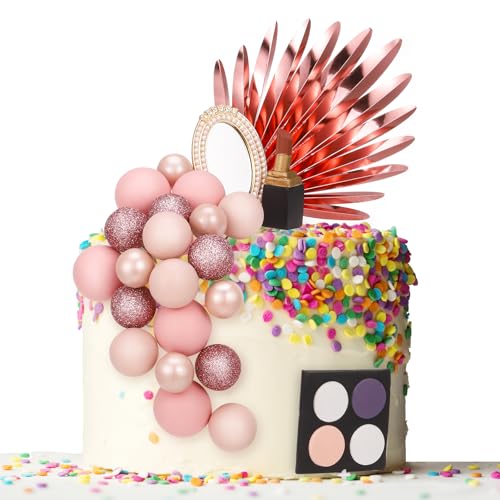 Yamitora Makeup Tortendeko, Happy Birthday Lady Thema Mädchen Kuchendekoration Tortendeko Mädchen Geburtstagskuchen Deko für Brautdusche Mädchen 18. Geburtstag von Yamitora