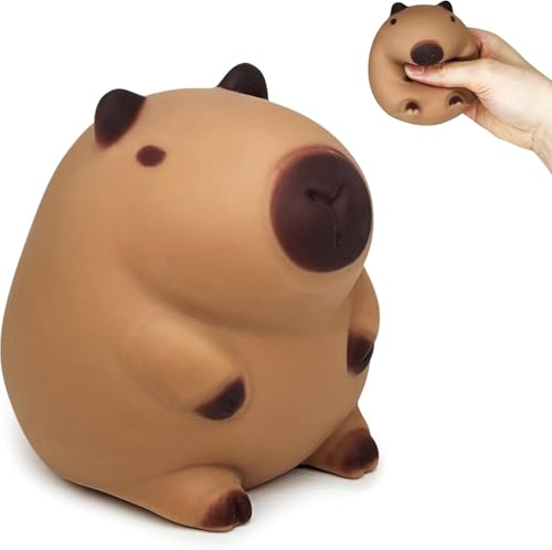 Yamobi Weicher Capybara Stressball, Tierischer Quetschball Kinder, Antistressball Erwachsener, Antistress Spielzeug, Squeeze Ball Sensorisch, Stressbälle Party Deko von Yamobi