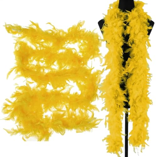 2 Meter/6,6 Ft Federn Für Kleid, Federboas | Fancy Dress Boas Buntes Kostüm Für Mädchen, Halloween-Partyzubehör, Tanzdekoration von Yanayi