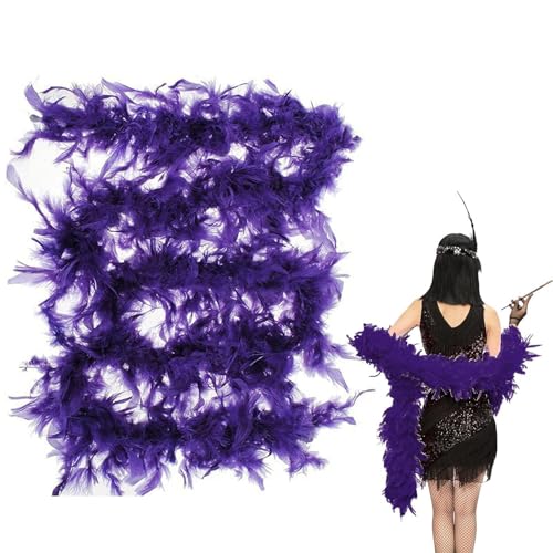 2 Meter/6,6 Ft Federn Für Kleid, Federboas | Fancy Dress Boas Buntes Kostüm Für Mädchen, Halloween-Partyzubehör, Tanzdekoration von Yanayi