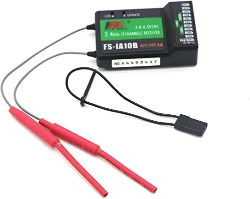 Yangers Flysky FS-IA10B Receiver, 10 Kanäle 2.4GHz AFHDS 2A RC Transmitter Receiver für RC Transmitter FS I4 I6 I6X I6S GT2G GT2E I8 I10 TH9X CT6B GT5 GT3C IT4S TM10 Modell von Yangers