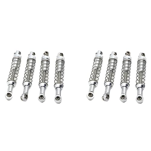 Yangyou 8 Stücke Stoßdämpfer mit Extender Hard Kits Für C14 C24 C34 C44 Für MN D90 D91 MN45 MN96 MN99 RC Auto Teile,Silber von Yangyou