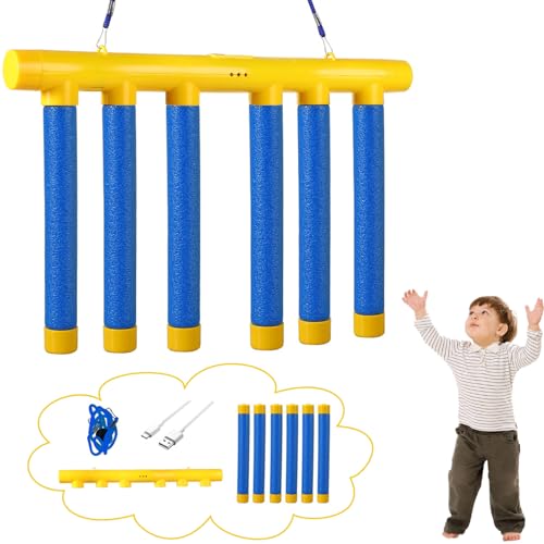 Yanmis Fangsticksspiele, Drop -Stick -Spiel, Hand -Augenkoordinationstraining, Fallende Sticks Fangspielspielzeug mit Musik, Reflex Challenge -Spiel für Kinder Gelb und Blau von Yanmis