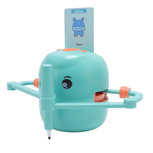 Zeichenroboter, Interaktiver Pädagogischer Zeichenroboter für Kinder, Intelligentes Zeichenlernspielzeug mit 100 Wortkarten, Malroboter für Kinder ab 5 Jahren (Green) von Yanmis