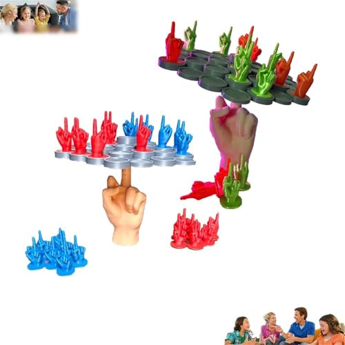 Middle Finger Balance Game, 3D Middle Finger Stacking Balance Game, Balance Competitive Game for Adults, Two-Player Fun Balanced Tree Board Game (A+B) von Yanobia