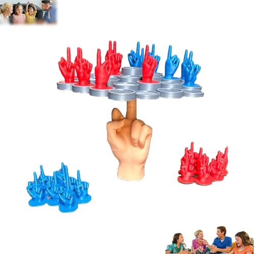 Middle Finger Balance Game, 3D Middle Finger Stacking Balance Game, Balance Competitive Game for Adults, Two-Player Fun Balanced Tree Board Game (B) von Yanobia